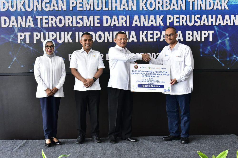 Pupuk Kaltim Gelontorkan Rp820 Juta Bantu Pemulihan Korban Terorisme