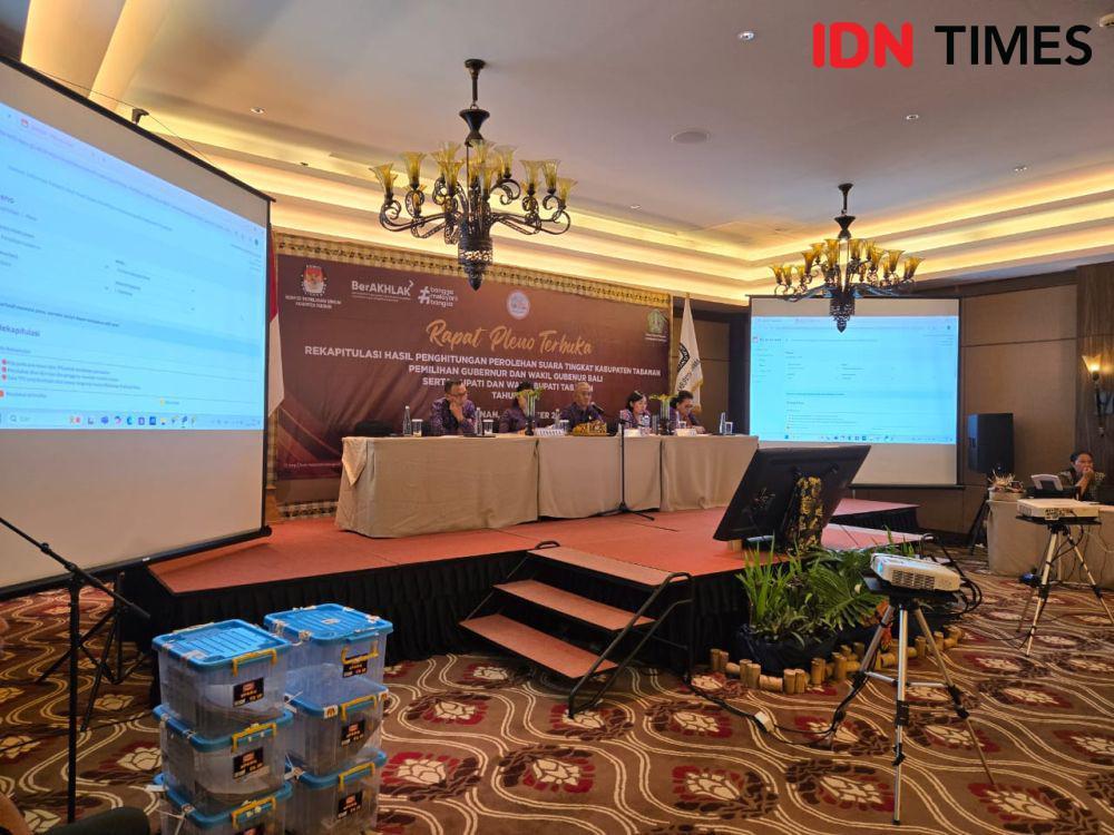 KPU Tabanan Gelar Rapat Pleno Rekapitulasi Suara Kabupaten