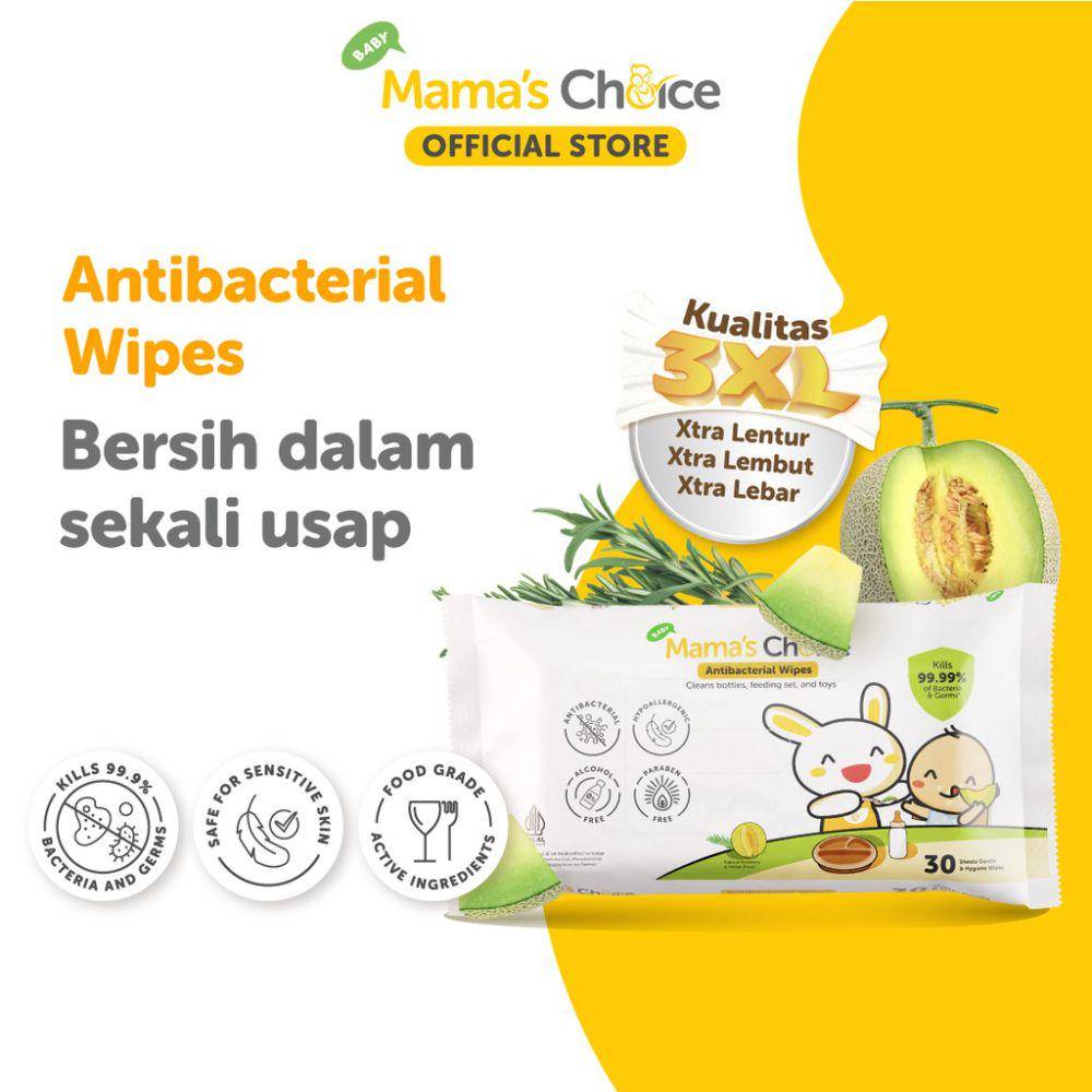 Mama's Choice Antibacterial Wet Wipes (shopee.co.id/Mama's Choice Official Shop)
