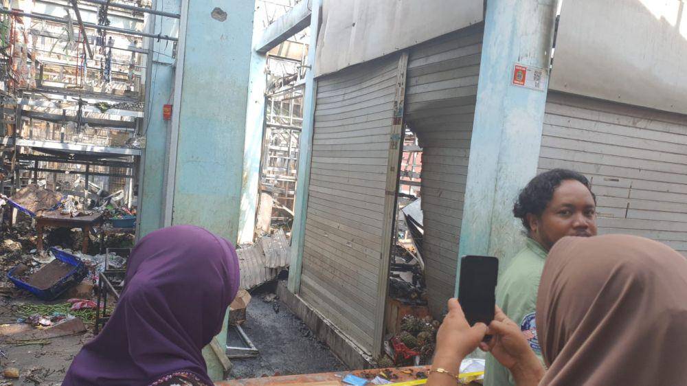 Pasar Trowono Gunungkidul terbakar.(Dok.Istimewa)