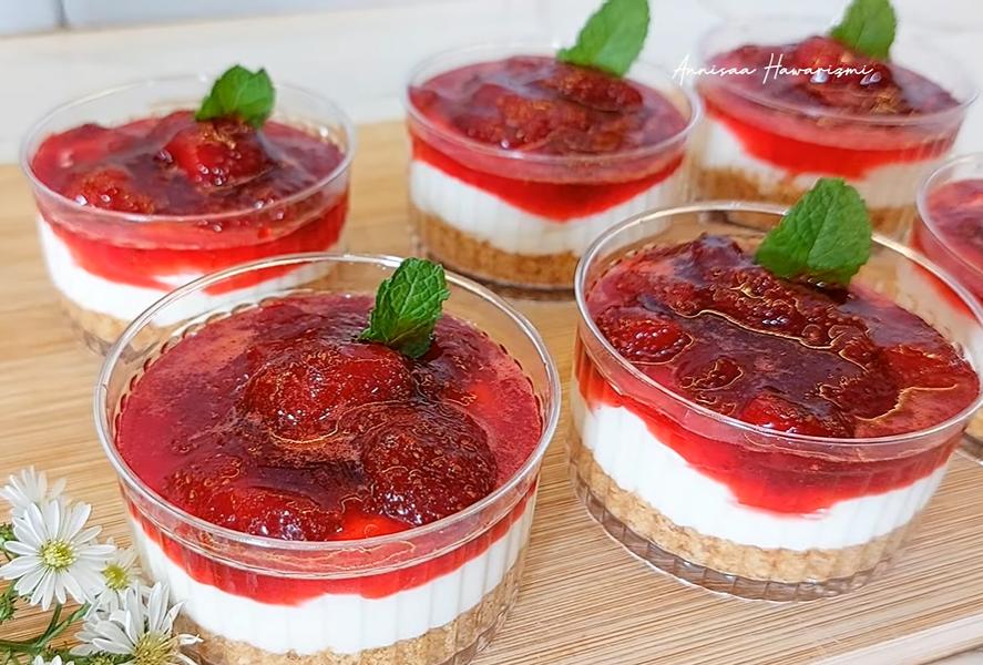 Resep Strawberry Cheesecuit yang Lezat dan Mudah Dibuat