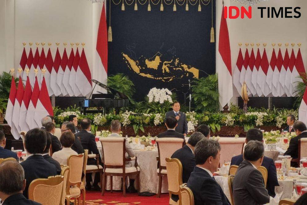 Presiden Prabowo jamu makan siang pengusaha Jepang tergabung dalam Japan Indonesia Association (Japinda) di Istana Negara, Jakarta (IDN Times/Ilman Nafi'an)