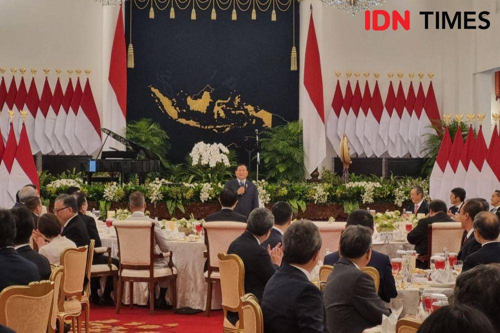 Presiden Prabowo jamu makan siang pengusaha Jepang tergabung dalam Japan Indonesia Association (Japinda) di Istana Negara, Jakarta (IDN Times/Ilman Nafi'an)