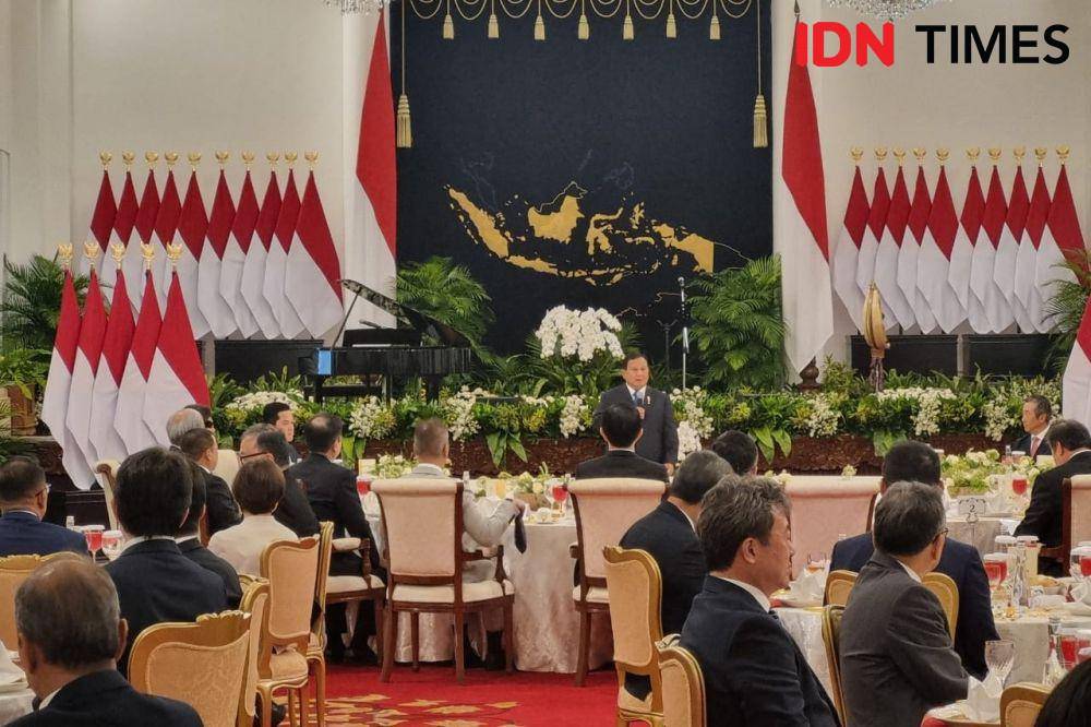Presiden Prabowo jamu makan siang pengusaha Jepang tergabung dalam Japan Indonesia Association (Japinda) di Istana Negara, Jakarta (IDN Times/Ilman Nafi'an)