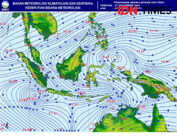 BMKG Deteksi Bibit Siklon Tropis 91S Memicu Cuaca Ekstrem di NTB
