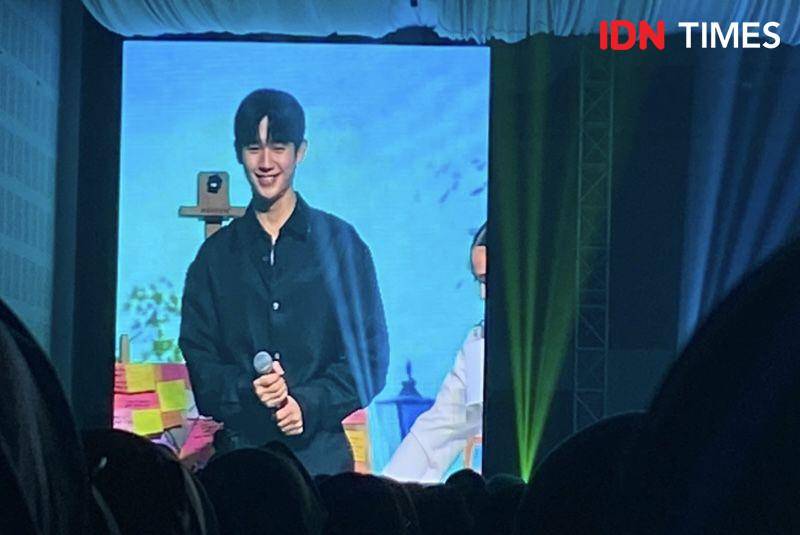 potret fan meeting Jung Hae In "Our Time" di Balai Kartini, Jakarta, Sabtu (7/12/2024) (dok. IDN Times/Rani Asnurida)