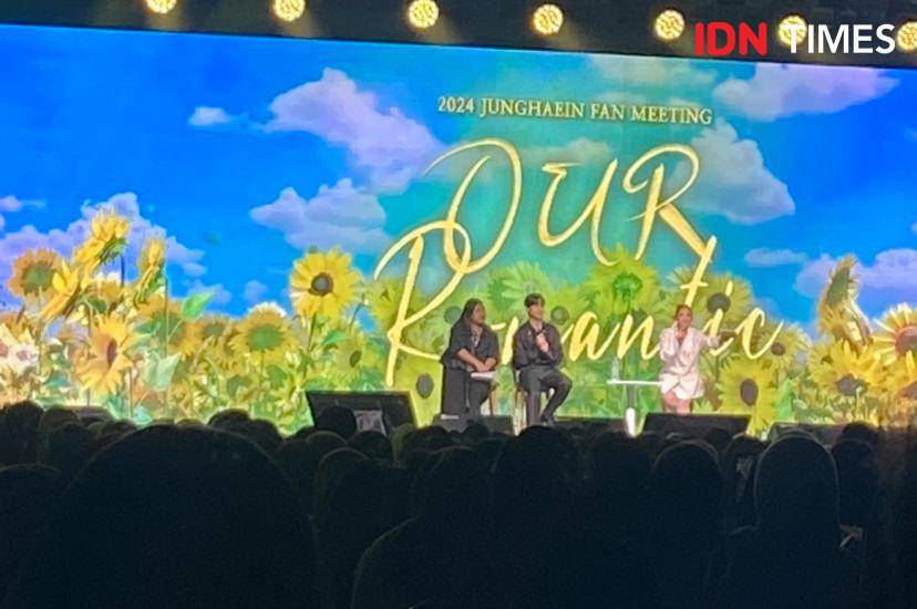 potret fan meeting Jung Hae In "Our Time" di Balai Kartini, Jakarta, Sabtu (7/12/2024) (dok. IDN Times/Rani Asnurida)