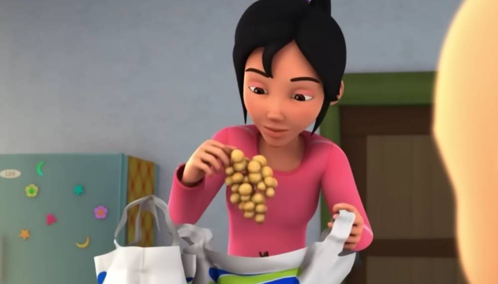 Buah-buahan di Upin dan Ipin - Langsat