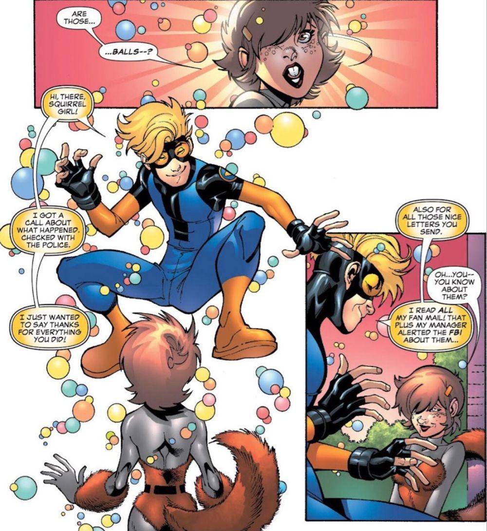potret Squirrel Girl dan gebetannya, Speedball (dok. Marvel Comics)