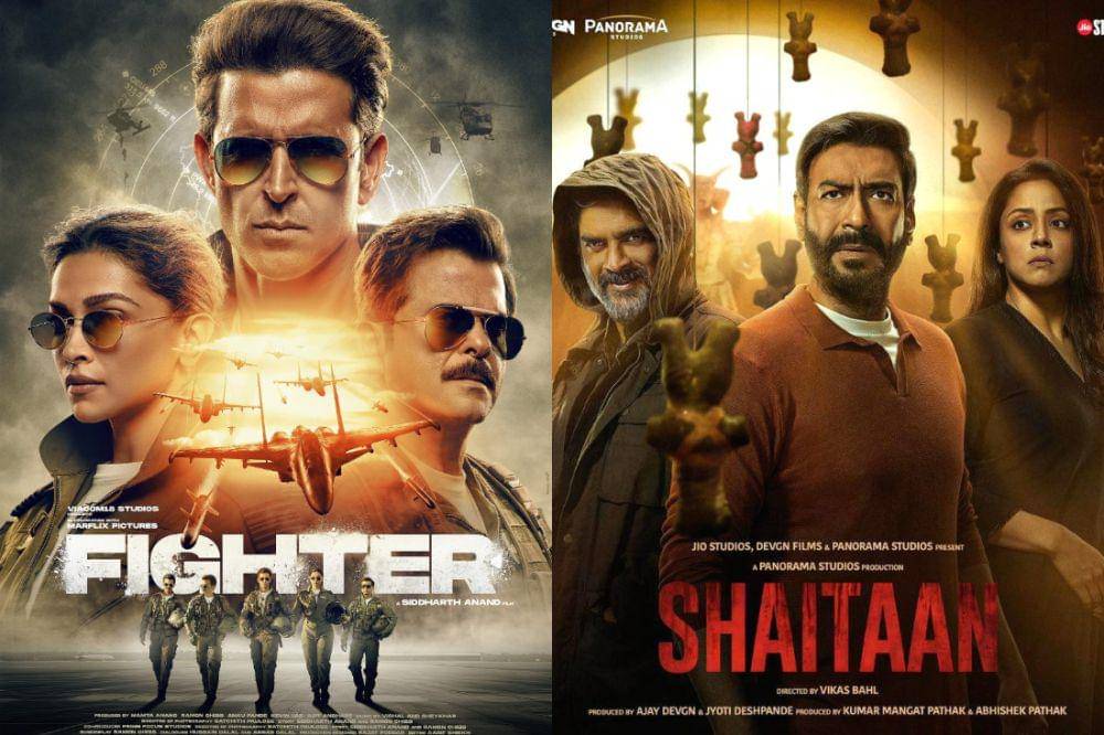 Fighter dan Shaitaan (dok. Viacom18 Motion Pictures/Fighter | dok. Devgn Films/Shaitaan)