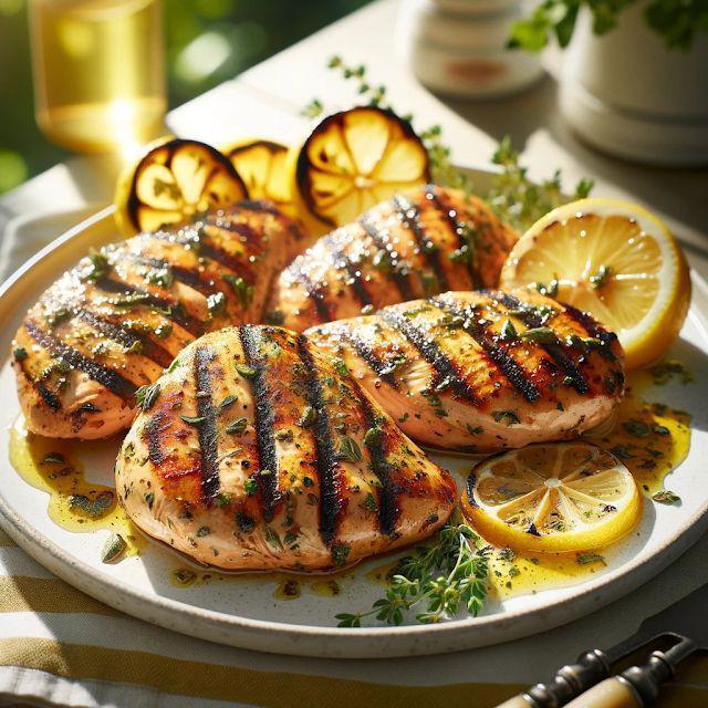 Resep Grilled Chicken Garlic and Lemon yang Mudah dan Nikmat