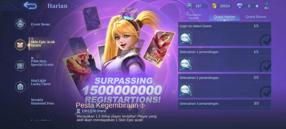quest di laman event Pesta Kegembiraan Mobile Legends (dok. Moonton/Mobile Legends: Bang Bang)