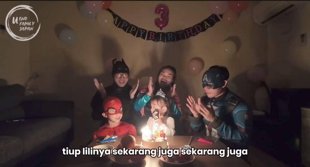 Ulang tahun Ritsuki (YouTube.com/Ueno Family JAPAN)