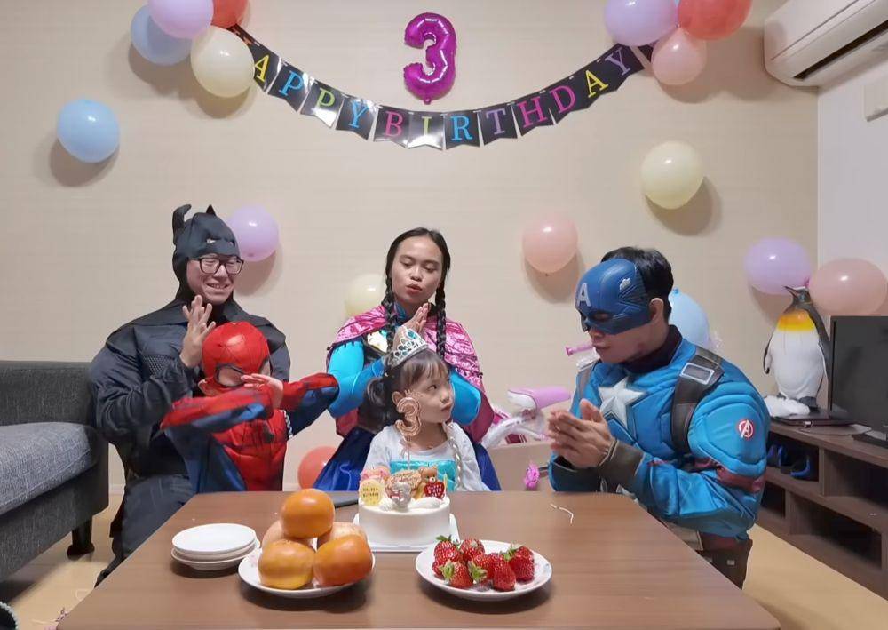 Ulang tahun Ritsuki (YouTube.com/Ueno Family JAPAN)