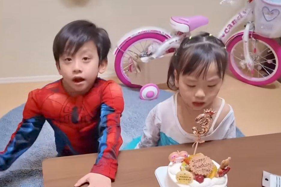Ulang tahun Ritsuki (YouTube.com/Ueno Family JAPAN)