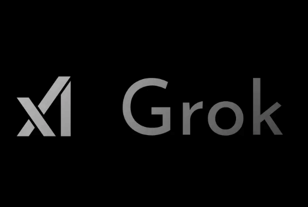 tampilan logo AI Grok 9 (x.ai)