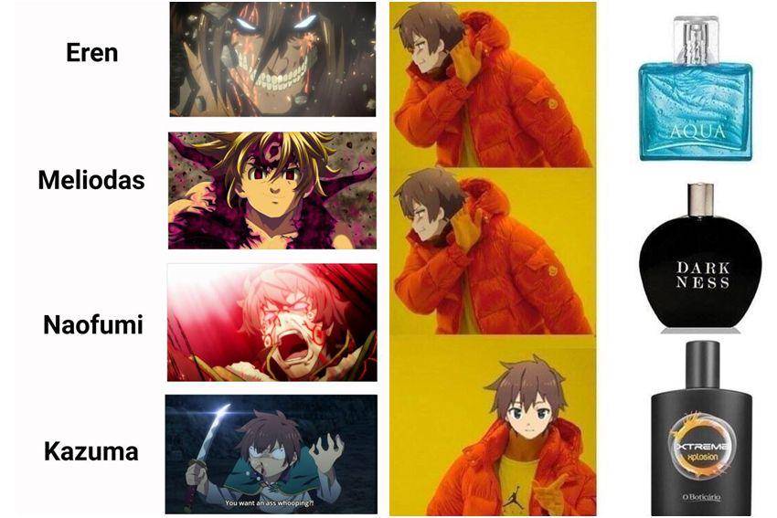 kolase potret meme Kazuma (reddit.com/user/ROTRUY | reddit.com/user/FirePiyyo)