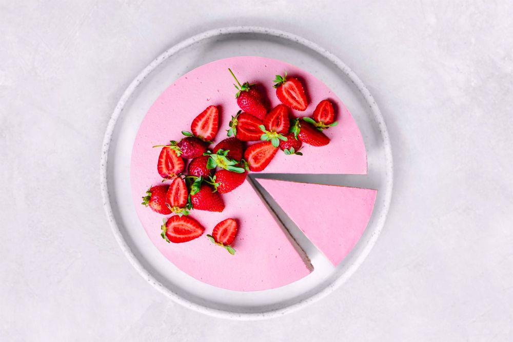 Resep Cheesecake Strawberry No Gula, Cake Natal Legit Aman buat Diet