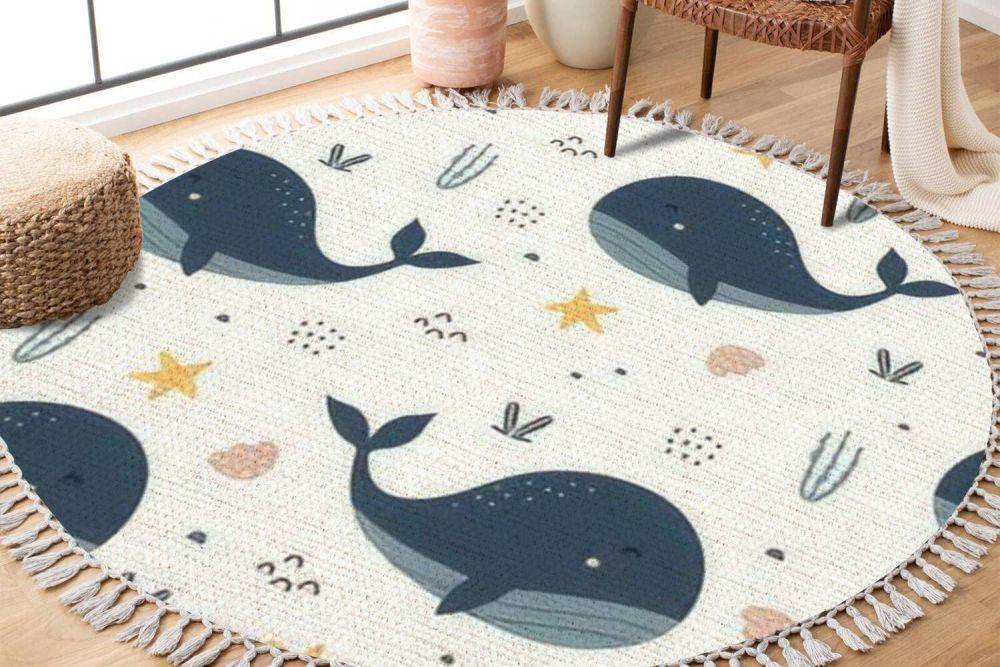 ilustrasi karpet tema laut (amazon.com)