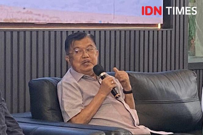 Wapres ke-10 dan 12 RI Jusuf Kalla (JK) bercerita pengamalan mengatasi bencana Tsunami Aceh. (IDN Times/Amir Faisol)