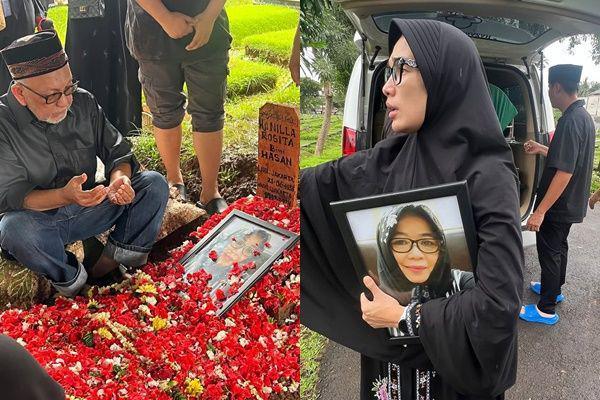 7 Potret Pemakaman Ibunda Ussy Sulistiawaty
