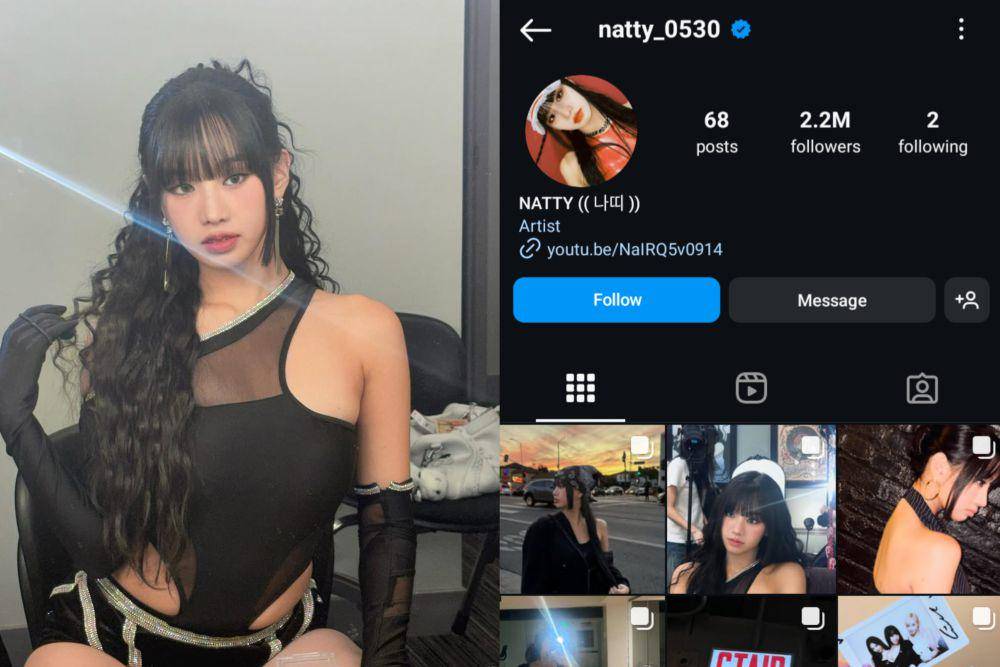 Natty KISS OF LIFE dan akun Instagram pribadinya (instagram.com/kissoflife_s2 | instagram.com/natty_0530)