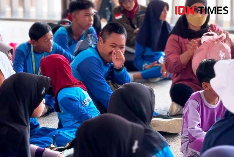 Pelajar disabilitas dari SLB di PPU saat mengikuti kegiatan pendampingan di IKN (IDN Times/Ervan)
