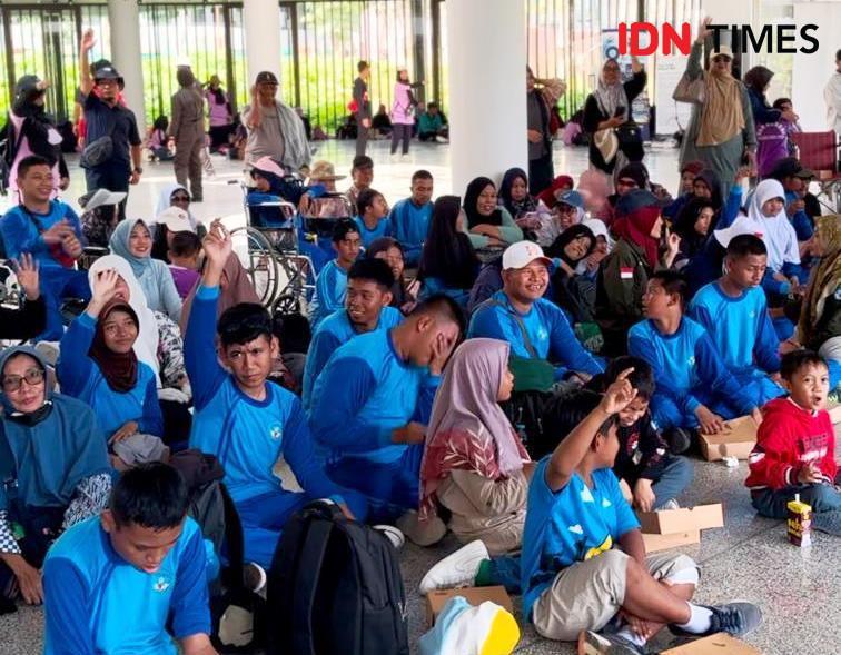 Pelajar disabilitas dari SLB di PPU saat mengikuti kegiatan pendampingan di IKN (IDN Times/Ervan)