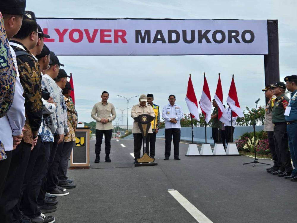 Presiden Prabowo resmikan Flyover Madukoro Semarang (dok. Istimewa)