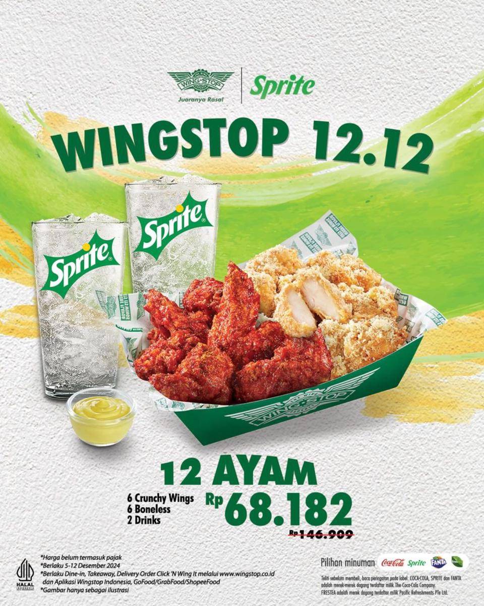 Promo 12.12 di Wingstop (instagram.com/wingstopid)