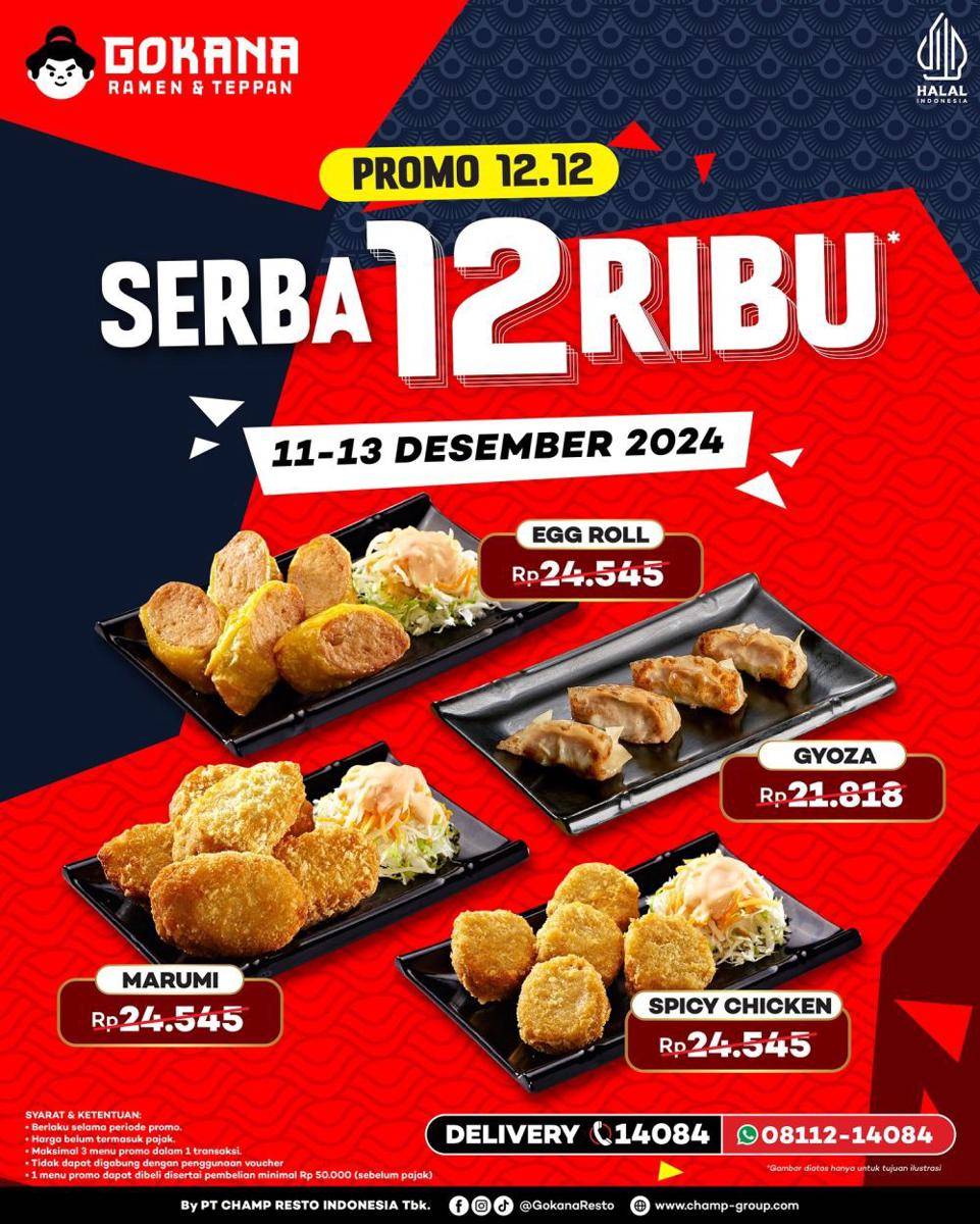 Promo 12.12 Gokana Ramen Teppan (instagram.com/gokanaresto)