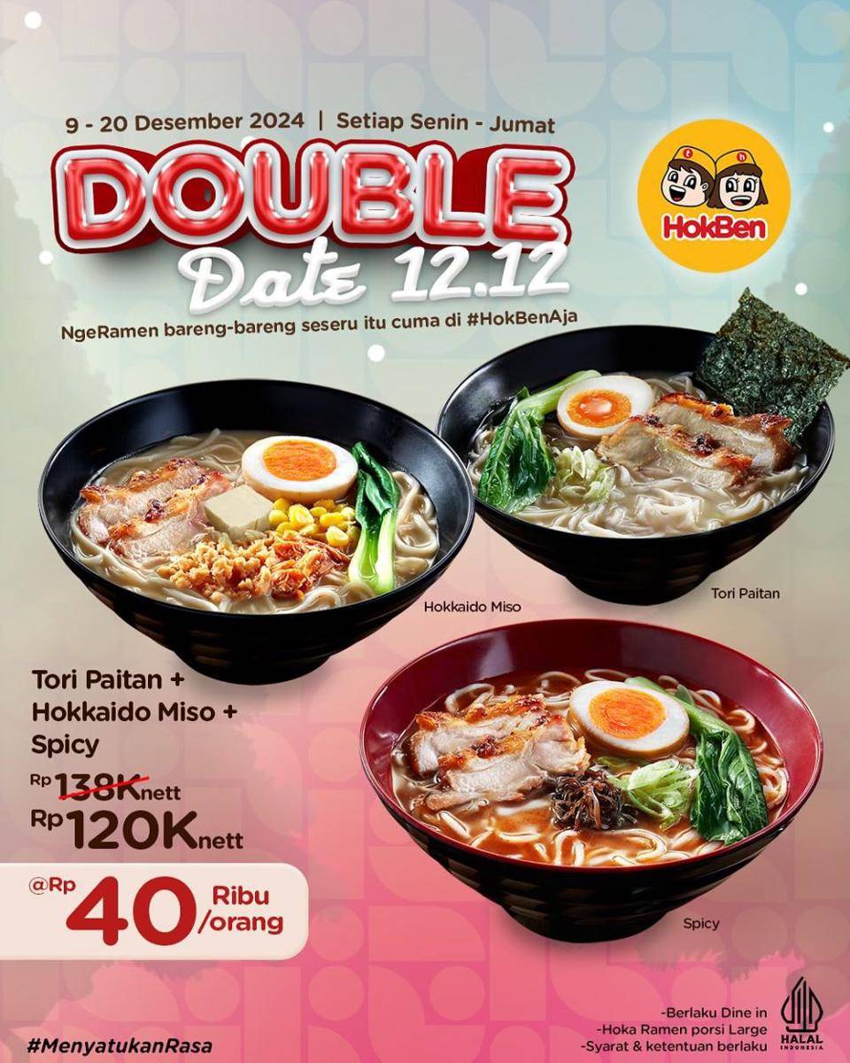 Promo 12.12 HokBen (instagram.com/hokben_id)