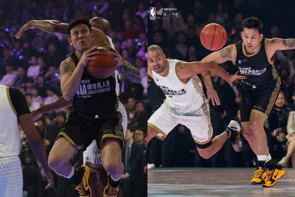 7 Potret Denny Sumargo Main Basket bareng Para Legenda NBA di Macau