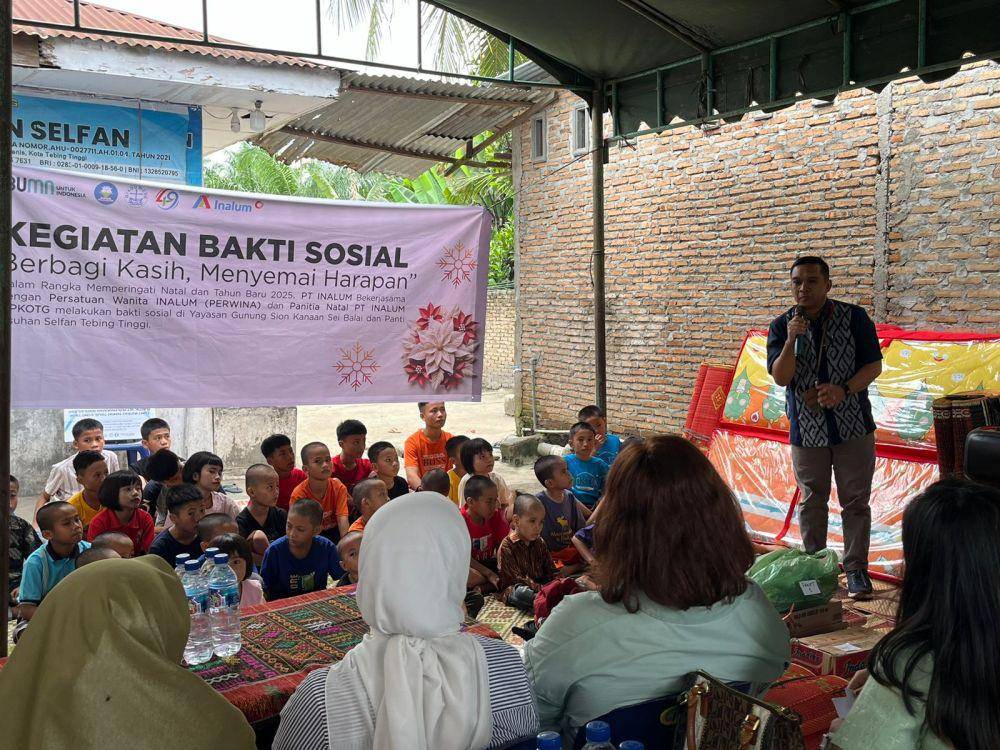 PT Inalum beri bantuan untuk anak-anak panti asuhan untuk menyambut natal dan tahun baru (dok.istimewa)