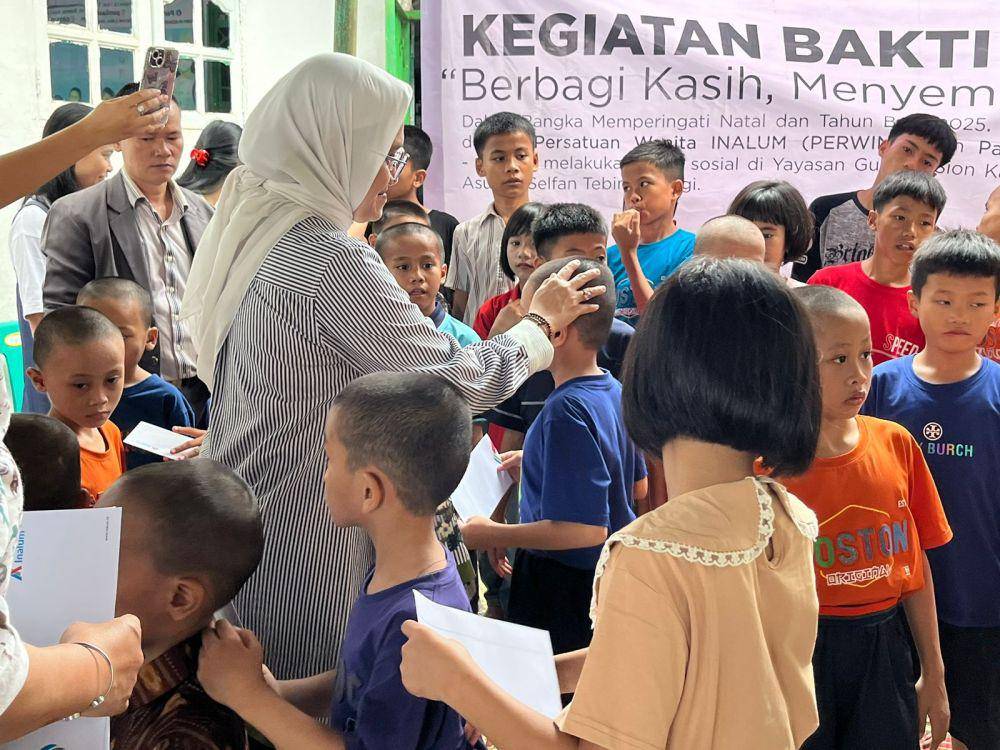 PT Inalum beri bantuan untuk anak-anak panti asuhan untuk menyambut natal dan tahun baru (dok.istimewa)