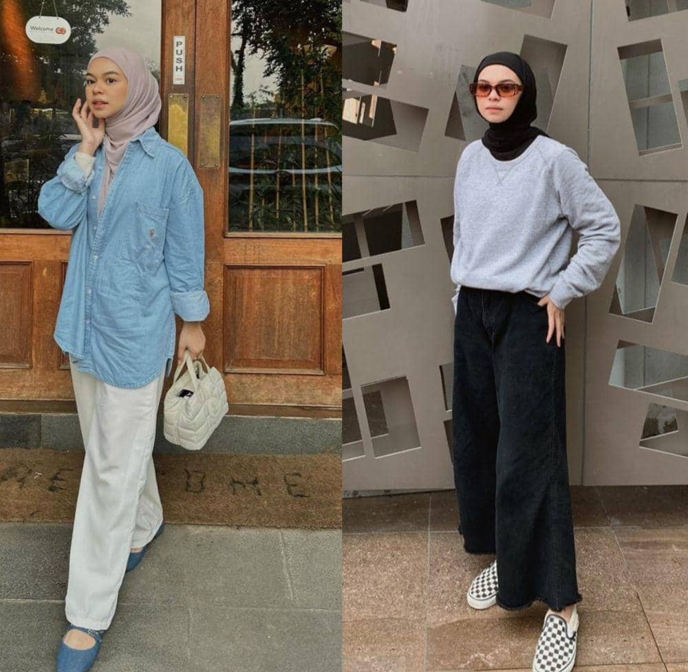 8 OOTD Kasual Outfit Hijab ala ala Syahla Alisya, Simpel but Kece!