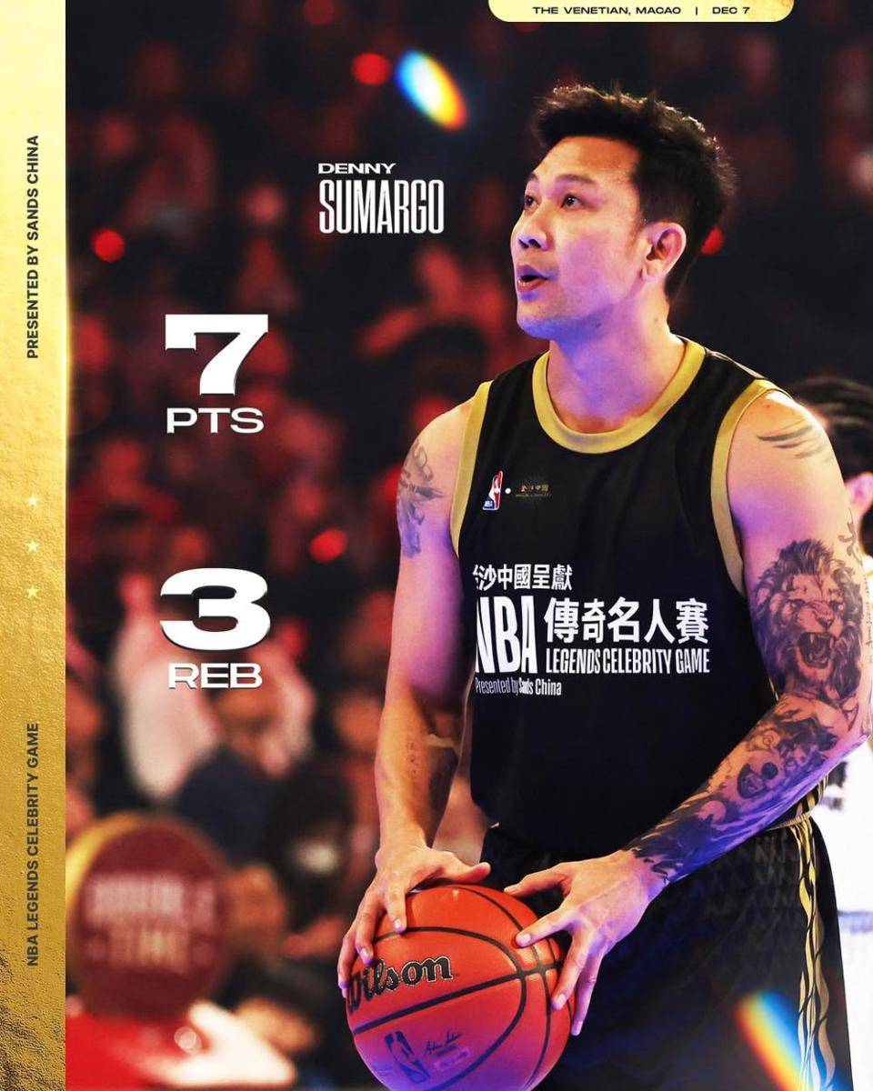 Denny Sumargo main basket dengan legenda NBA (instagram.com/nbaindonesia)