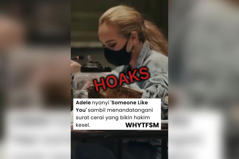 [Cek Fakta] Adele Menyanyi di Sidang Perceraiannya