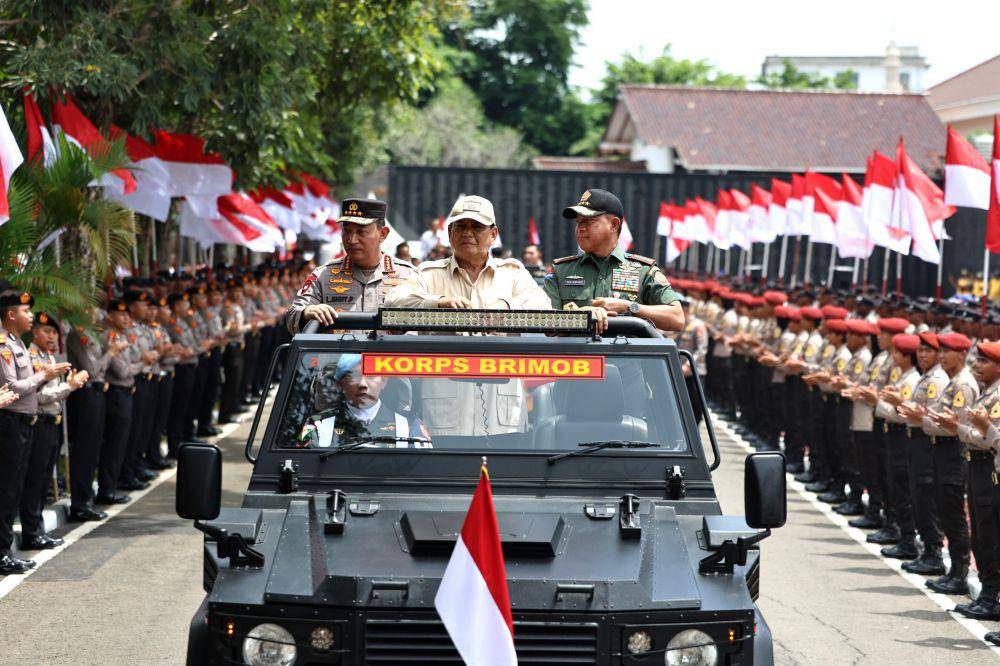 Presiden Prabowo Subianto menghadiri Apel Kasatwil di Akademi Kepolisian, Semarang, Jawa Tengah, hari ini (11/12/2024). (dok. Gerindra)