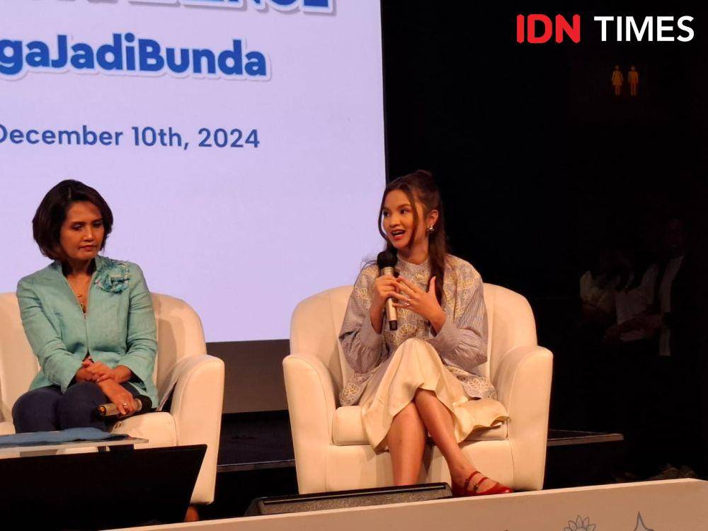 Press Conference Kampanye Cussons Baby #BanggaJadiBunda pada Selasa (10/12/2024) di Plaza Senayan. (IDN Times/Adyaning Raras))