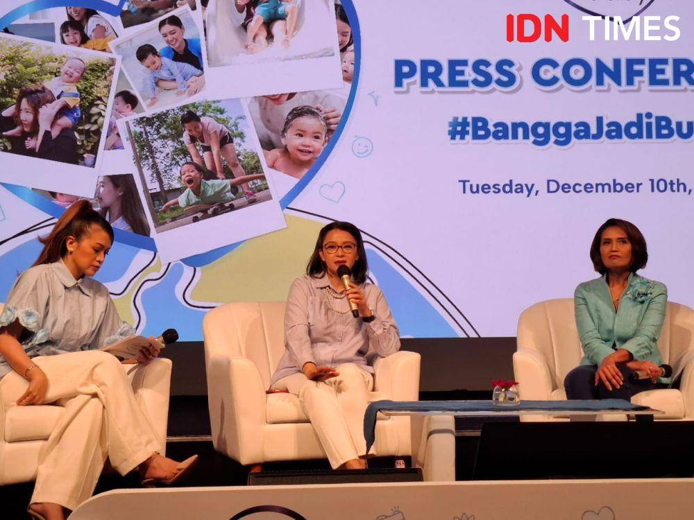 Press Conference Kampanye Cussons Baby #BanggaJadiBunda pada Selasa (10/12/2024) di Plaza Senayan. (IDN Times/Adyaning Raras))