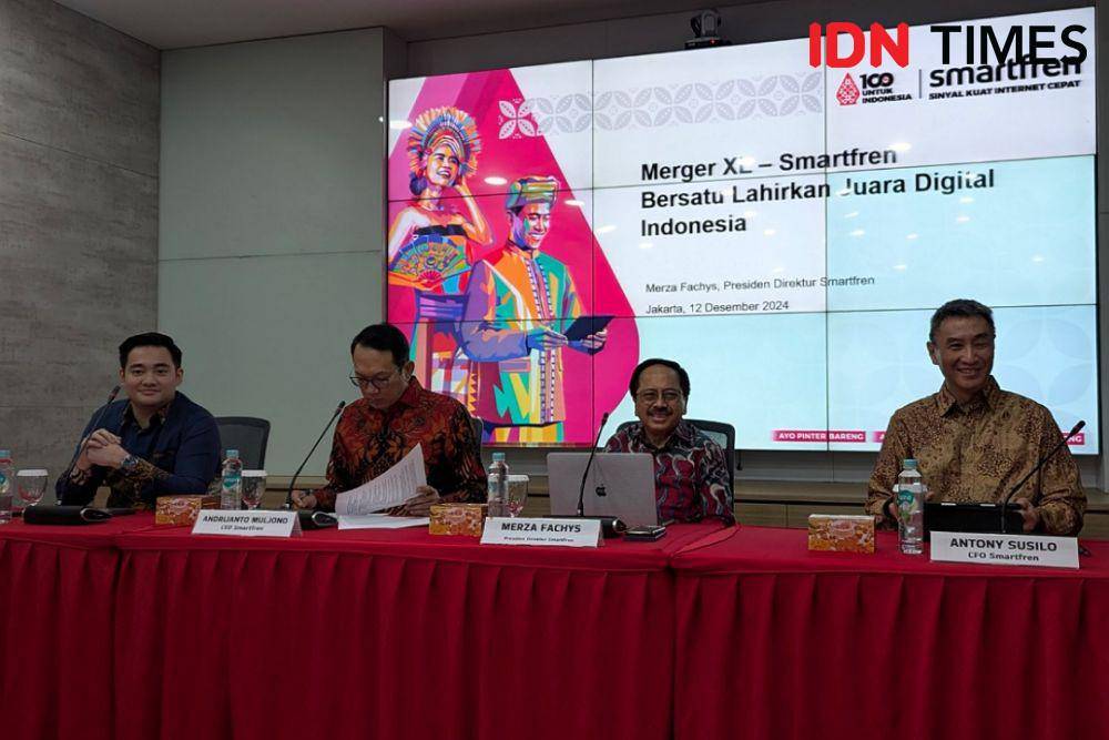 Acara "Update Kegiatan Korporasi Smartfren" di Jakarta, pada Kamis (12/12/2024) (IDN Times/Misrohatun)