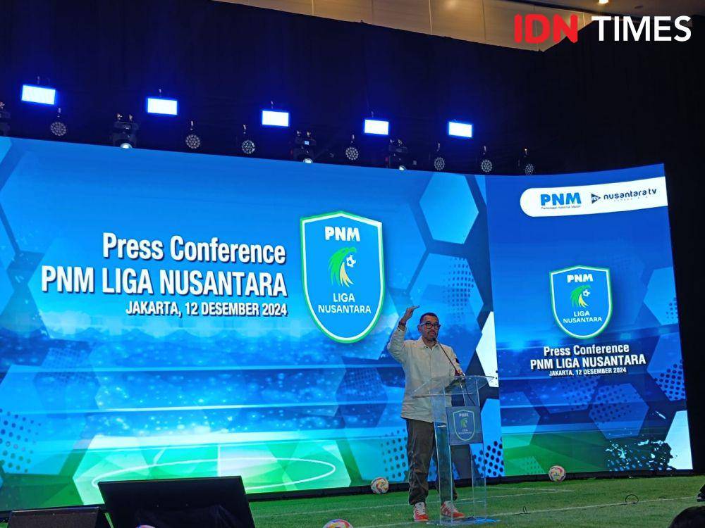 Peluncuran Liga Nusantara, Kamis (12/12/2024). (IDN Times/Tino).