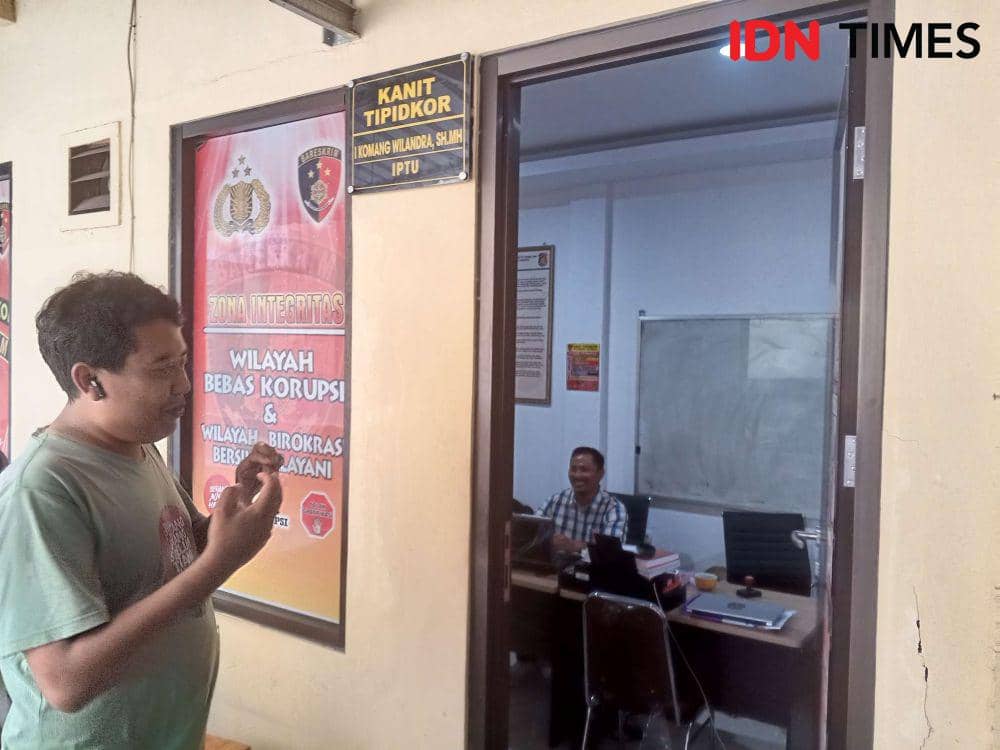 Ruang pemeriksaan kasus OTT Kabid SMK Dinas Dikbud NTB di Unit Tipikor Satreskrim Polresta Mataram. (IDN Times/Muhammad Nasir)