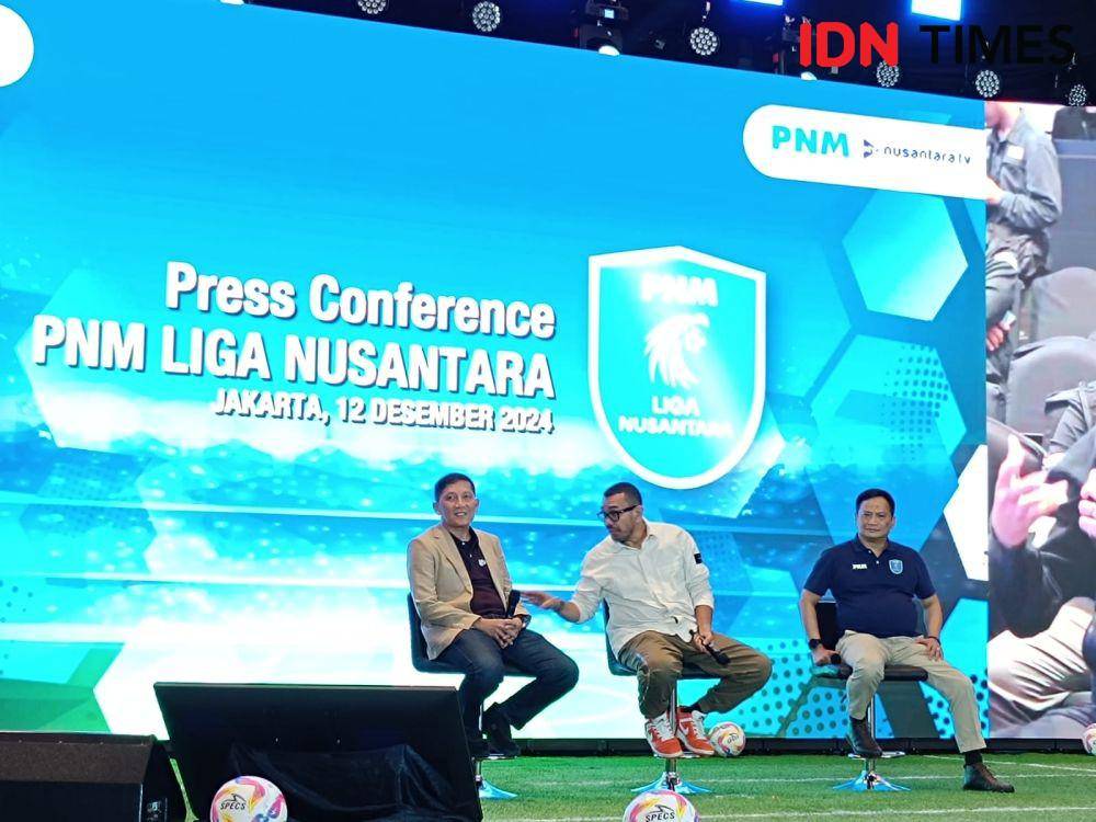 Peluncuran Liga Nusantara, Kamis (12/12/2024). (IDN Times/Tino).