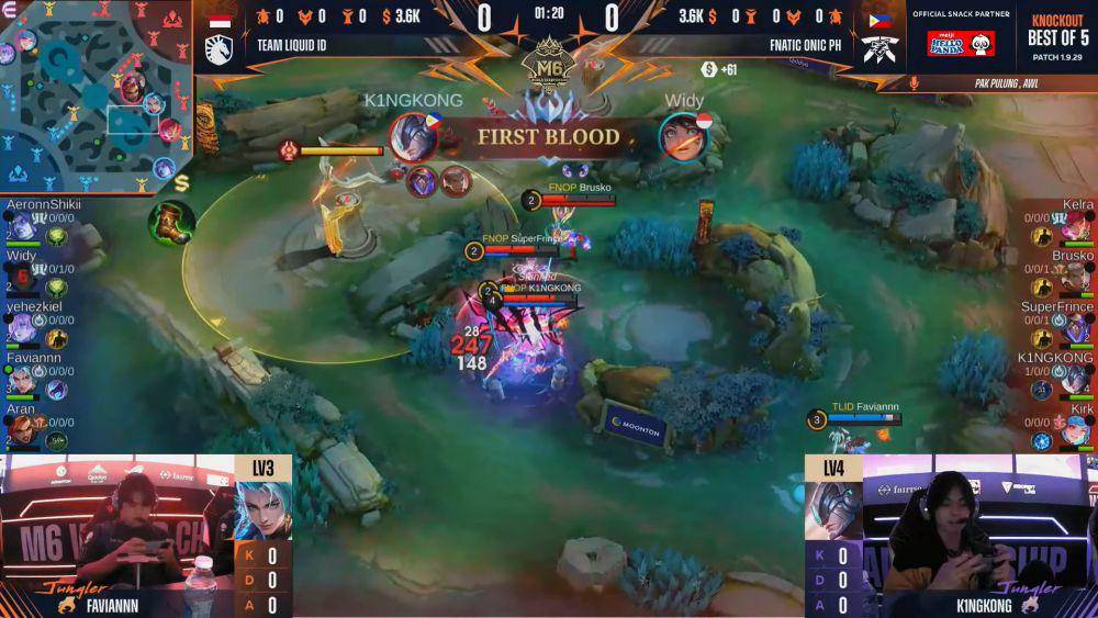 Momen TLID gagal invasi hutan dari FNOP di game pertama (YouTube.com/MPL Indonesia)