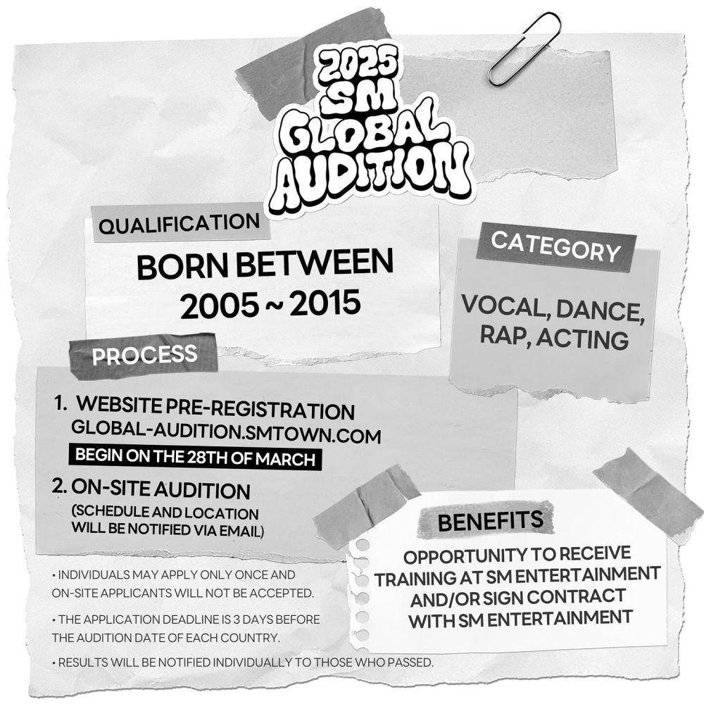 poster audisi global SM Entertainment (instagram.com/smaudition_official)