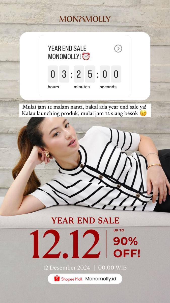 Promo fashion 12.12 (instagram.com/stories/monomolly.id)
