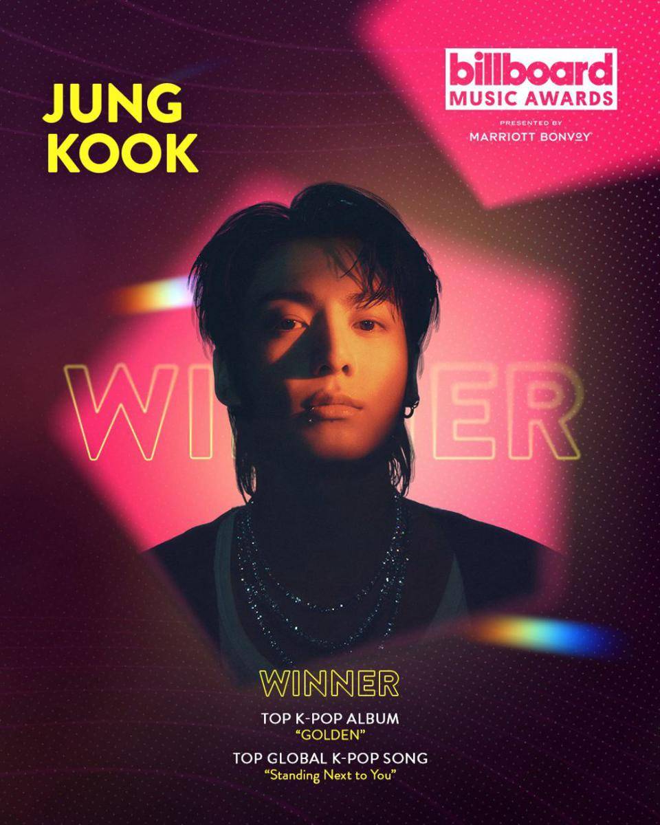 Jungkook BTS menangkan Top K-Pop Album dan Top Global K-Pop Song di BMAs 2024 (x.com/BMAs)