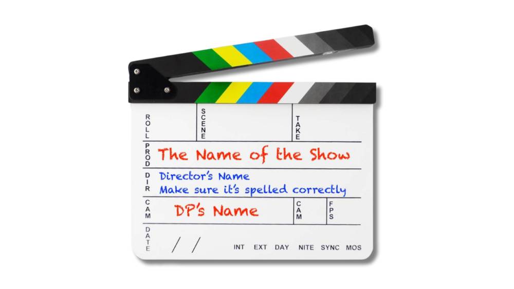 detail informasi yang dimuat dalam clapperboard (studiobinder.com)
